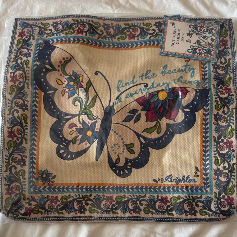Brighton Butterfly Garden Canvas Tote